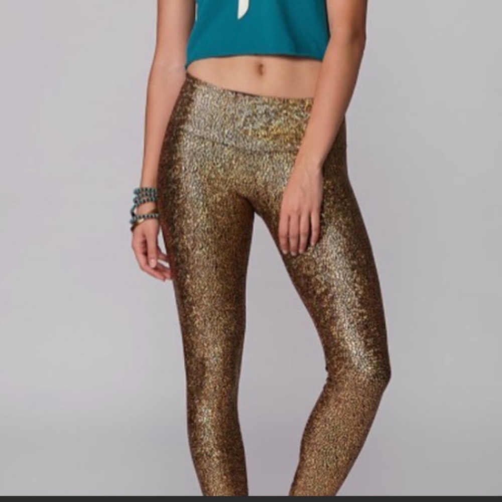 Purusha people gold flake leggings